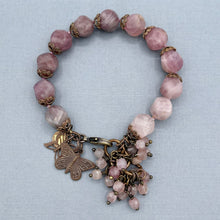 Madagascar Rose Quartz Butterfly Bracelet