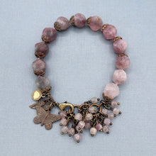 Madagascar Rose Quartz Butterfly Bracelet
