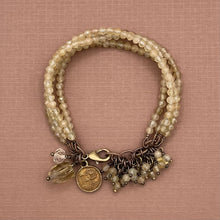 Yellow Apatite 4 Strand Dandelion Bracelet