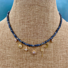 Blue Sponge Coral Celestial Charm Necklace