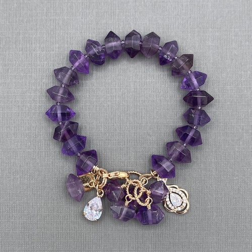 Amethyst Charm Bracelet