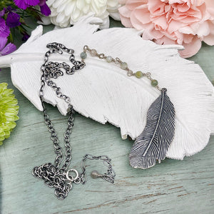 Feather Sterling Chain Necklace