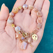 Peach Moonstone Celestial Bracelet