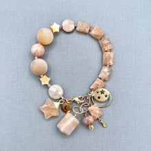 Peach Moonstone Celestial Bracelet