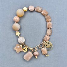 Peach Moonstone Celestial Bracelet