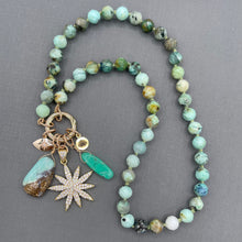 Azurite in Quartzite Star Charm Necklace