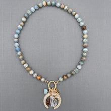 Blue Calcite Charm Necklace