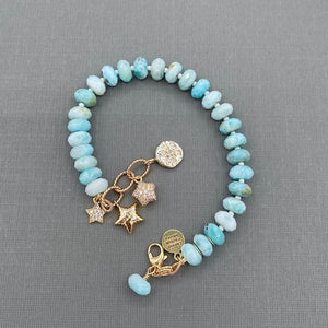 Larimar Star Charm Bracelet