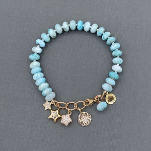 Larimar Star Charm Bracelet