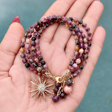 Watermelon Tourmaline and Ruby Bracelet