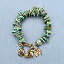 African Turquoise Nugget Braclet