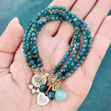 Blue Apatite Heart Bracelet