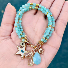 Amazonite 4-Row Star Bracelet