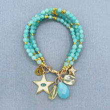 Amazonite 4-Row Star Bracelet