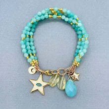Amazonite 4-Row Star Bracelet