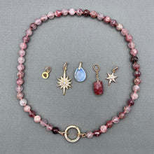 Stawberry Quartz Star Charm Necklace