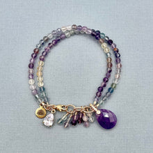 Rainblow Fluorite 2-Row Bracelet