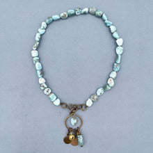 Larimar Nugget Charm Necklace - Denise Yezbak Moore Designs