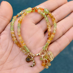 2-Row Semiprecious Stone Bracelet