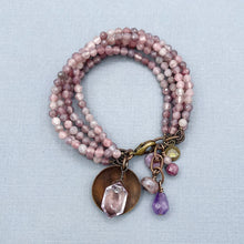 Madagascar Rose Quartz 5-Strand Bracelet - Denise Yezbak Moore Designs