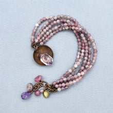 Madagascar Rose Quartz 5-Strand Bracelet - Denise Yezbak Moore Designs