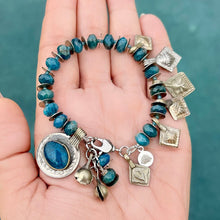 Blue Apatite With Kuchi Charms Bracelet - Denise Yezbak Moore Designs