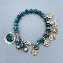 Blue Apatite With Kuchi Charms Bracelet - Denise Yezbak Moore Designs