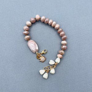 Mystic Moonstone Flower Bracelet