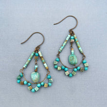 Turquoise Wire wrapped Earrings