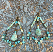 Turquoise Wire wrapped Earrings