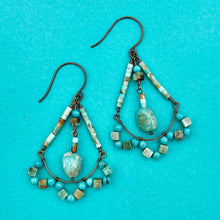 Turquoise Wire wrapped Earrings