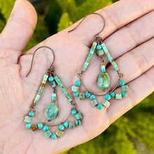 Turquoise Wire wrapped Earrings