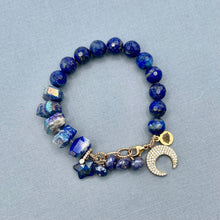 Lapis Star and Moon Bracelet