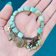 Peruvian Turquoise Star and Moon Bracelet