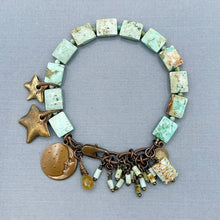 Peruvian Turquoise Star and Moon Bracelet