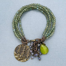 Green Apatite and Tanzanite Forest Bracelet