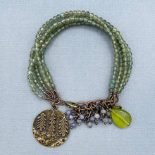 Green Apatite and Tanzanite Forest Bracelet