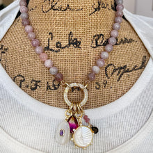 Madagascar Rose Quartz Silk Knotted Charm Necklacee