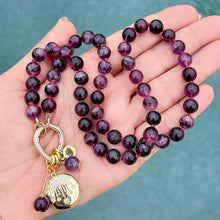 Purple Fluorite Charm Necklace