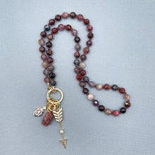 Multicolor Spinel with Garnet Spacers necklace