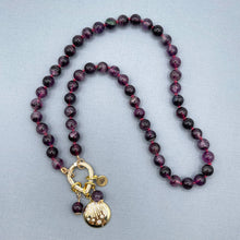 Purple Fluorite Charm Necklace