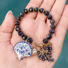 Iolite Shell Charm Bracelet