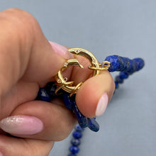 Lapis Lazuli Silk Knotted Flower Necklace