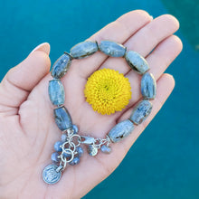 Kyanite and Mystic Moonstone Bracelet