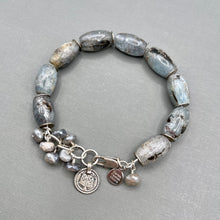 Kyanite and Mystic Moonstone Bracelet