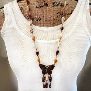 Mookaite Butterfly Necklace