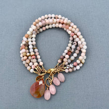 Pink Opal 5 Row Bracelet