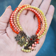 70's Style Flower Charm Bracelet
