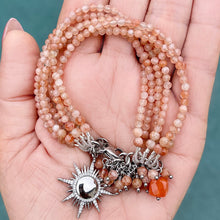 Sunstone 6 Strand Sun Charm Bracelet
