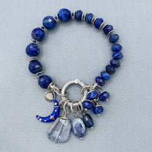 Lapis Lazuli Moon Charm Bracelet